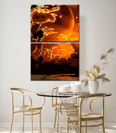 Painting by numbers Beautiful red moon 2-piece shipping from DE